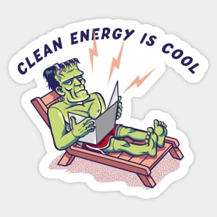 Clean energy is Cool Sticker